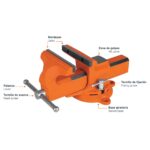 Prensa De Banco Profesional Tipo Europeo Giratoria De 6″ Truper (TA-6-L) - Imagen 2