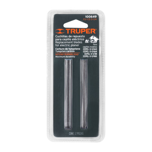 2 Cuchillas De Repuesto Para Cepillo Cepel-3-1/4 Truper (CU-CE-3-1/4) - Imagen 2
