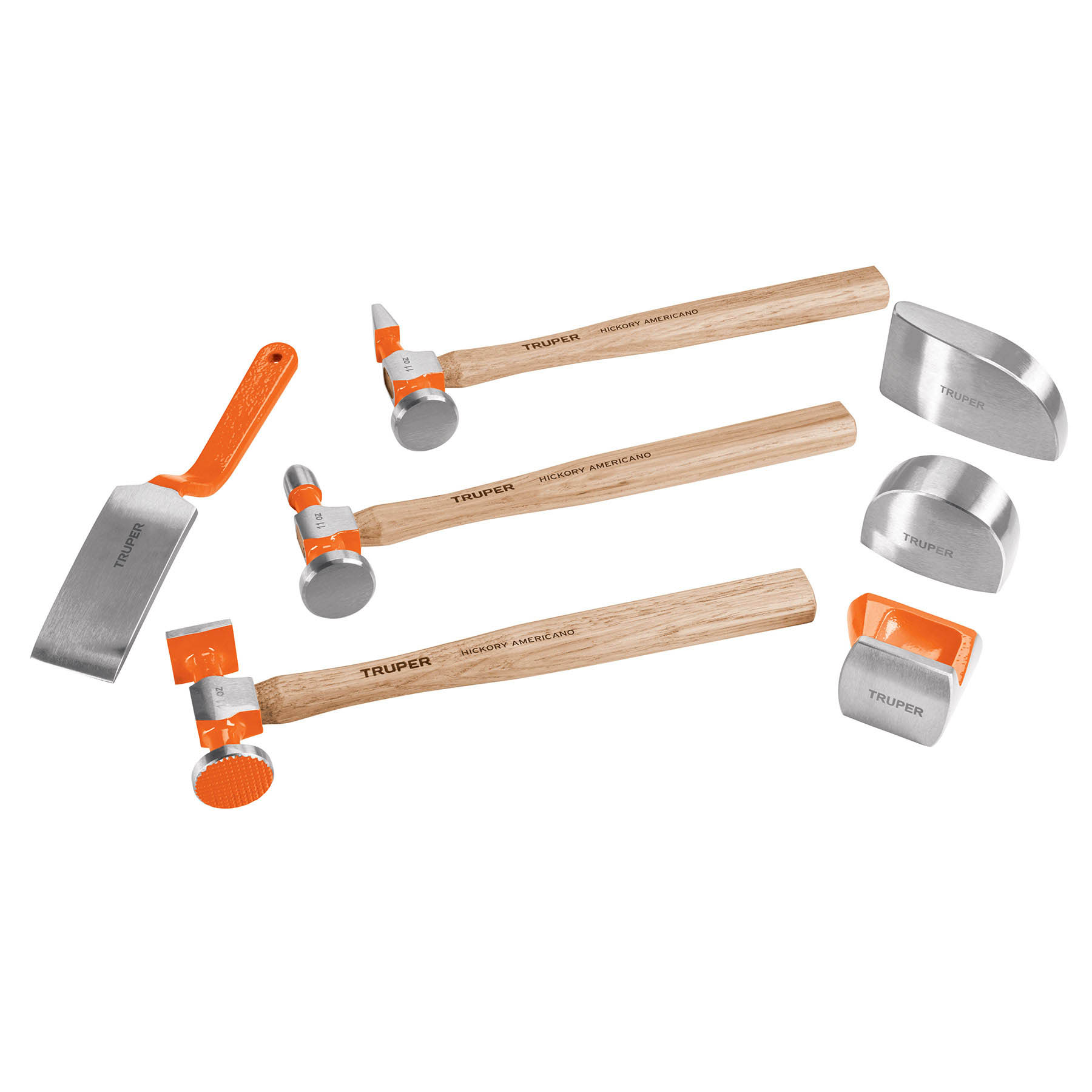 Combo De Martillos Y Entibadores Para Latonero, 7 Piezas Truper (JM-HO)