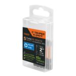 Juego De 5 Puntas De Impacto Estrella Ph2 De 2″ Zanco 1/4″ Truper (PUDE-1202I)