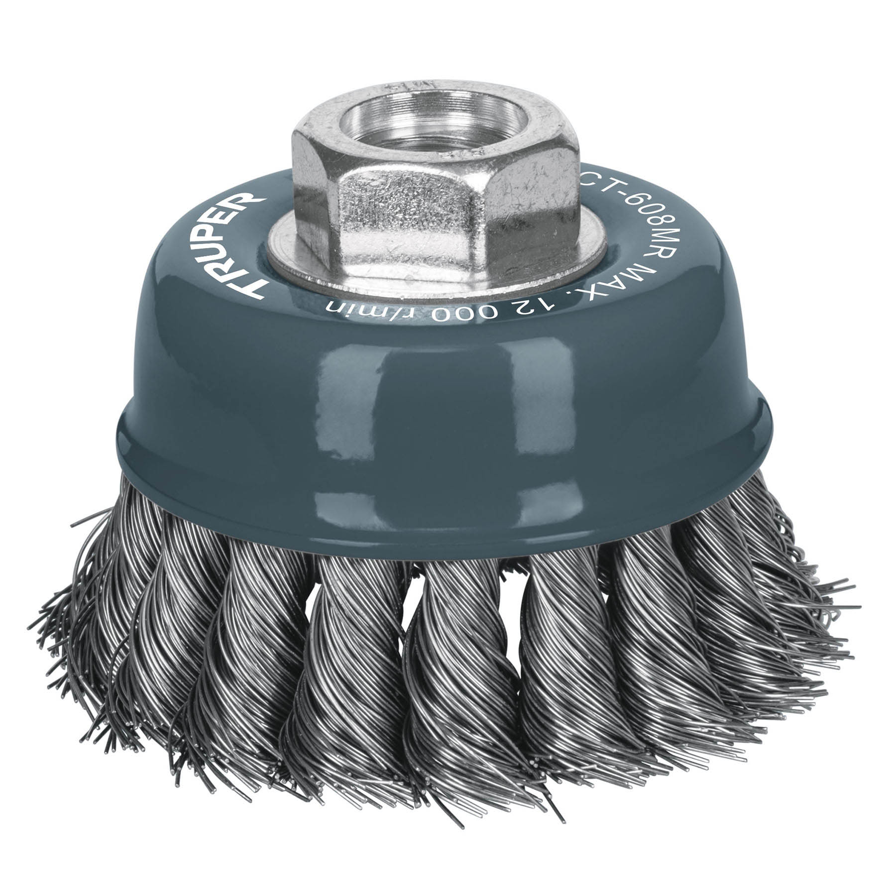 Grata Copa De Alambre Trenzado Fino De 3″, Multi Rosca Truper (CT-608MR)