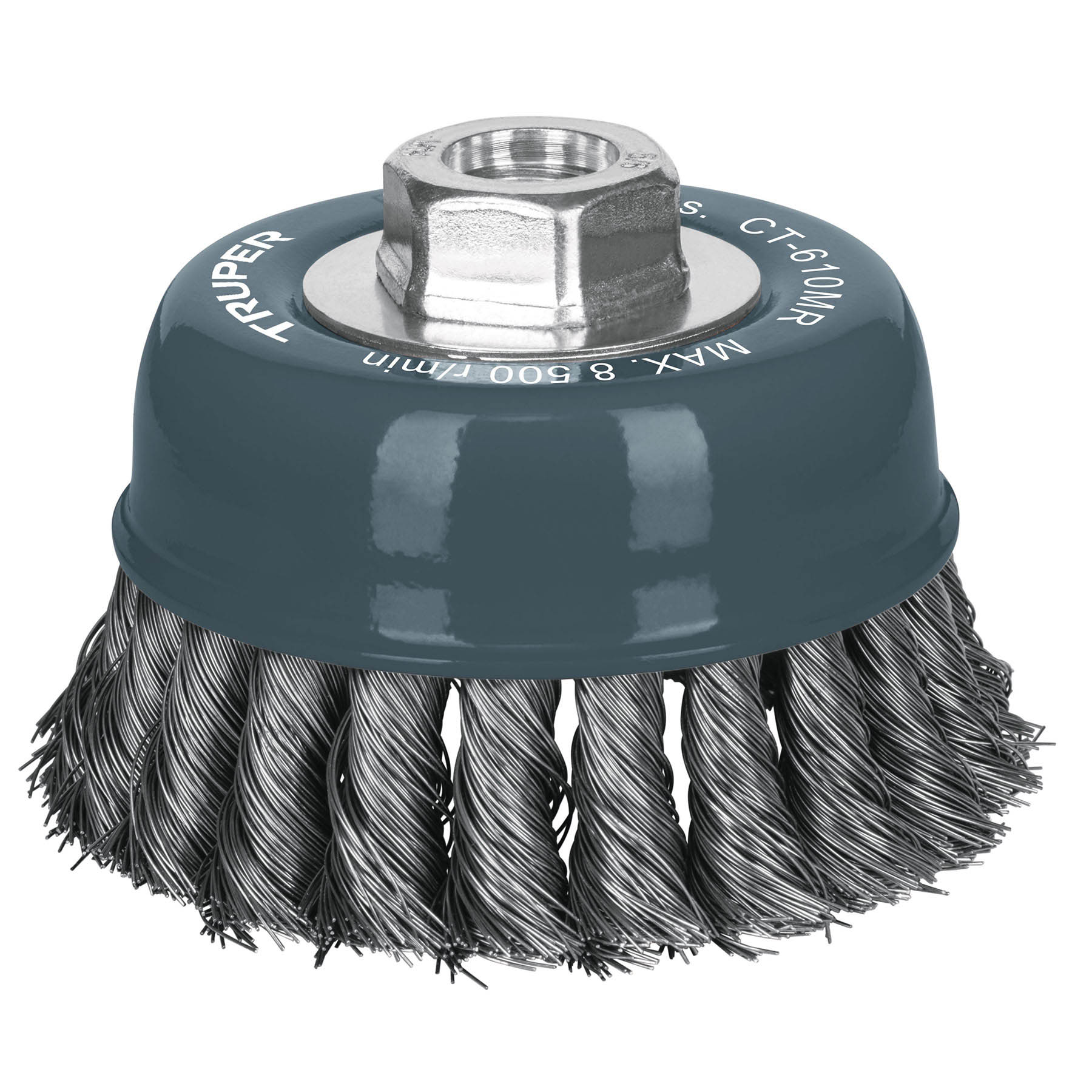 Grata Copa De Alambre Trenzado Fino De 4″, Multi Rosca Truper (CT-610MR)