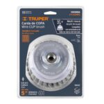 Grata Copa De Alambre Trenzado Grueso De 5″, Eje Multi-Rosca Truper (CT-612MRX) - Imagen 2