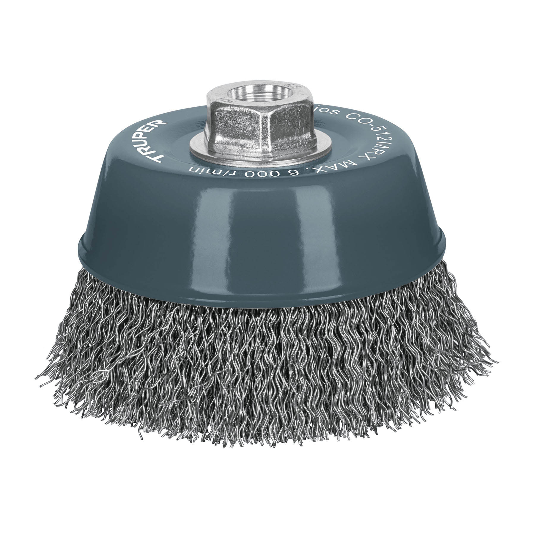 Grata Copa De Alambre Ondulado Grueso De 5″, Multi-Rosca Truper (CO-512MRX)