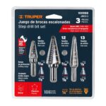 Juego De 3 Brocas Escalonadas De 6, 12 Y 13 En Óxido Negro Truper (JBES-3) - Imagen 2