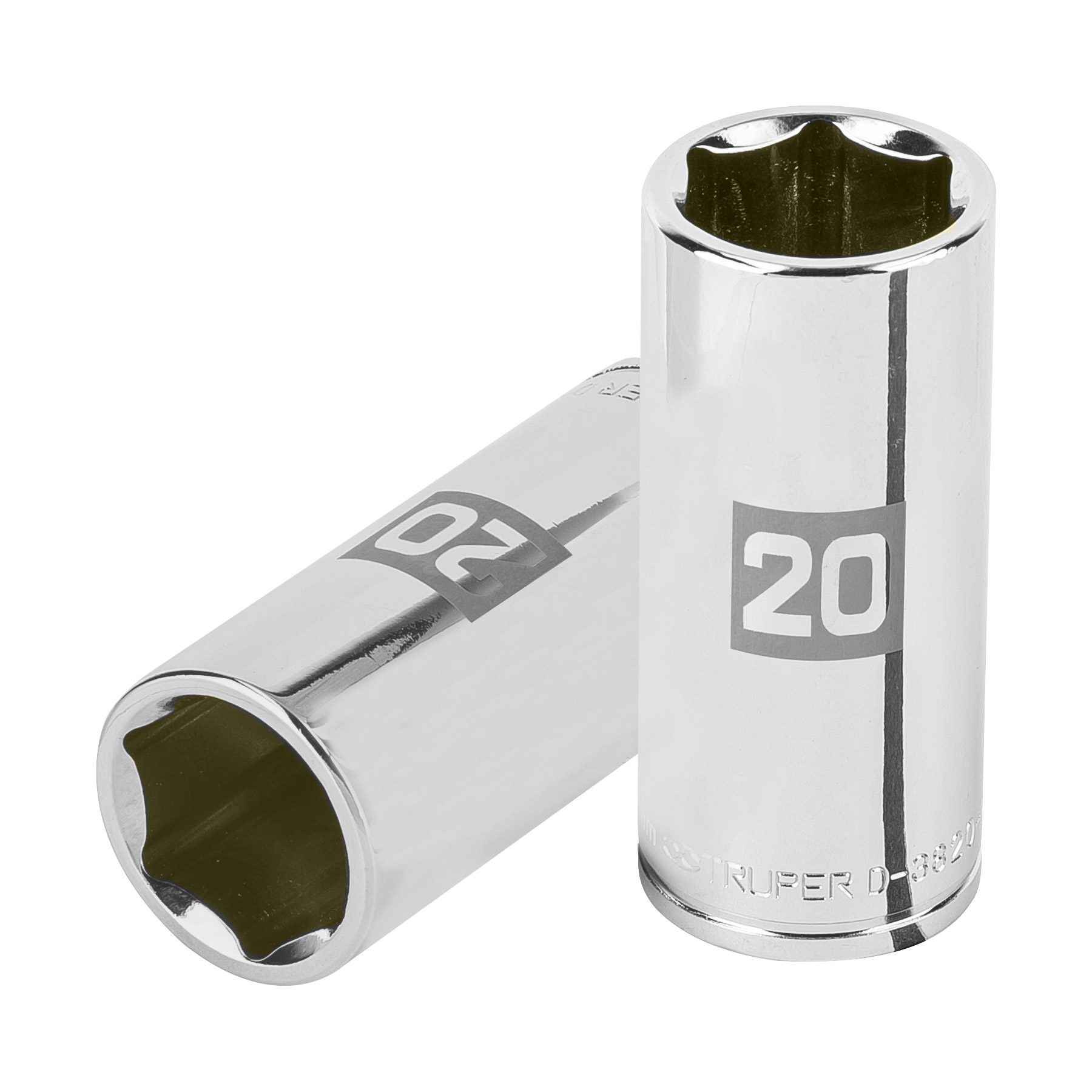 Copa Estándar Larga 20 Mm De 6 Puntas, Cuadrante De 3/8″ Truper (D-3820-HM-L)