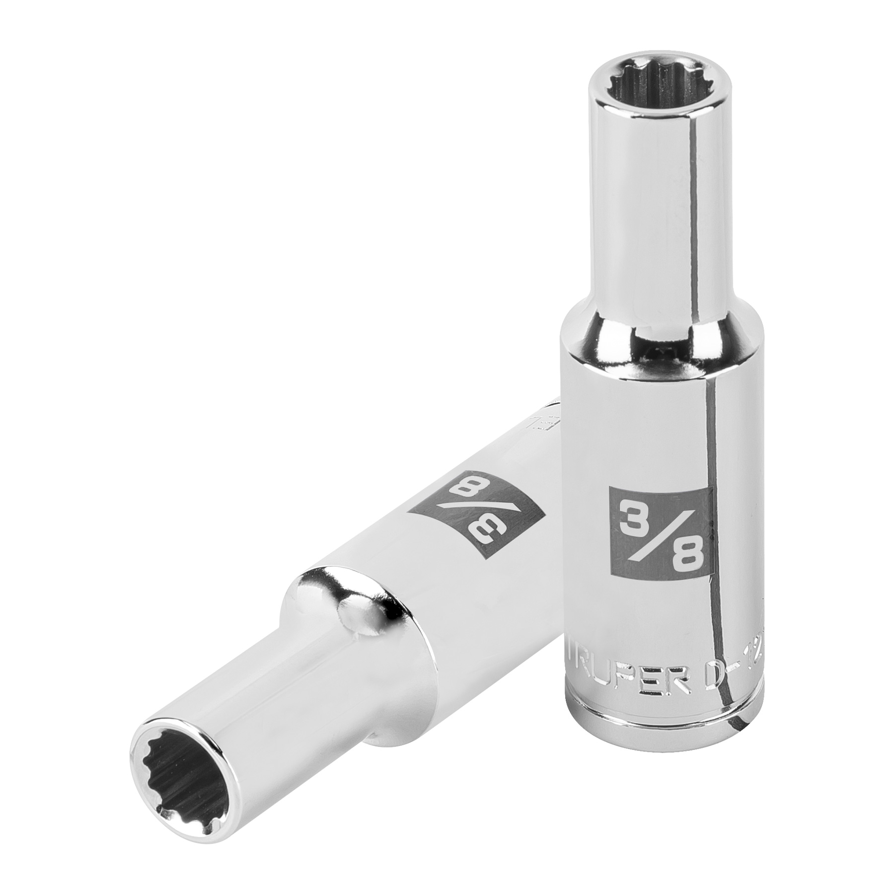 Copa Estándar Larga 3/8″ De 12 Puntas, Cuadrante De 1/2″ Truper (D-1212-EL)