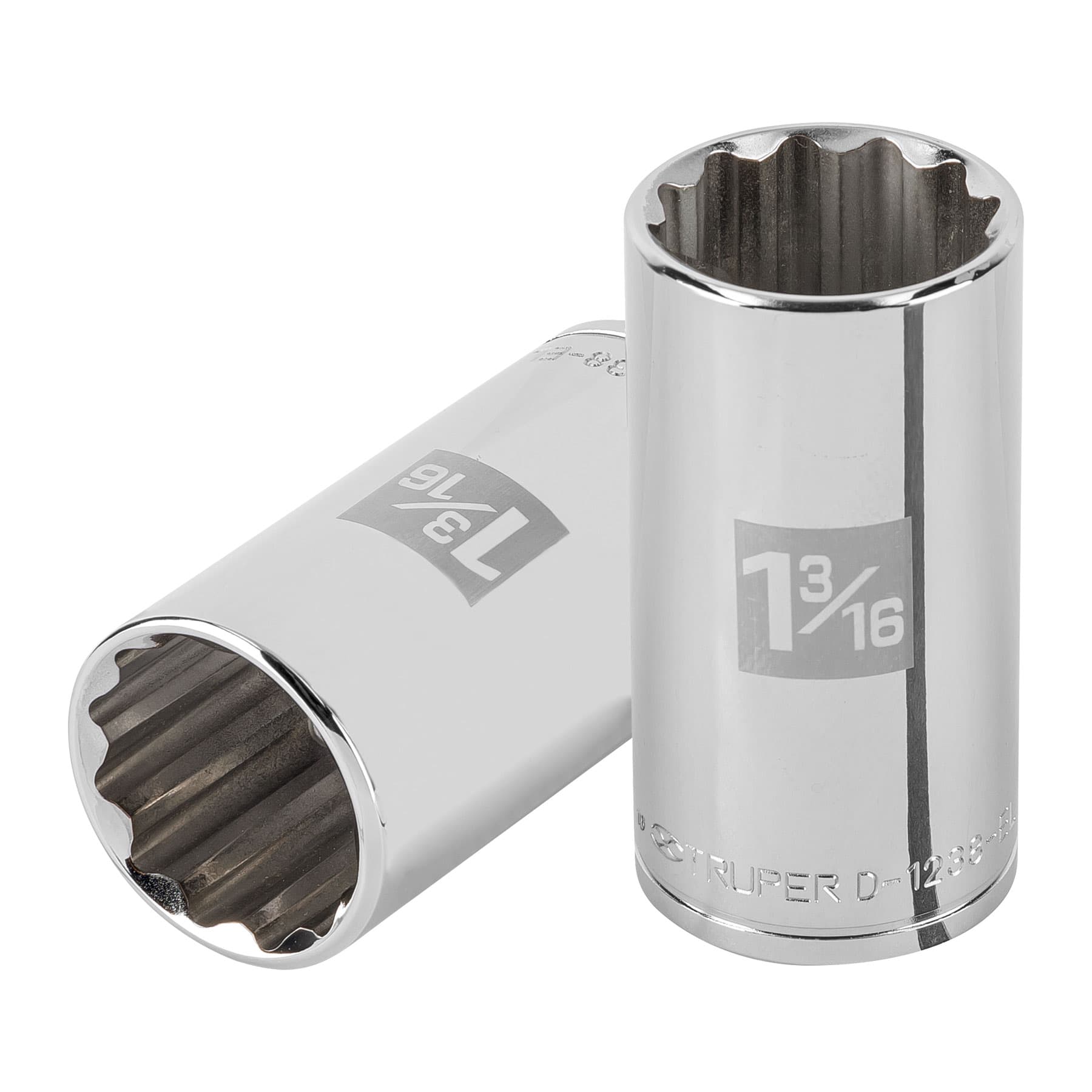 Copa Estándar Larga 1.31/6″ De 12 Puntas, Cuadrante De 1/2″ Truper (D-1238-EL)