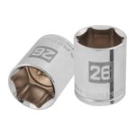 Copa Estándar 26 Mm De 6 Puntas, Cuadrante De 1/2″ Truper (D-1226-M)