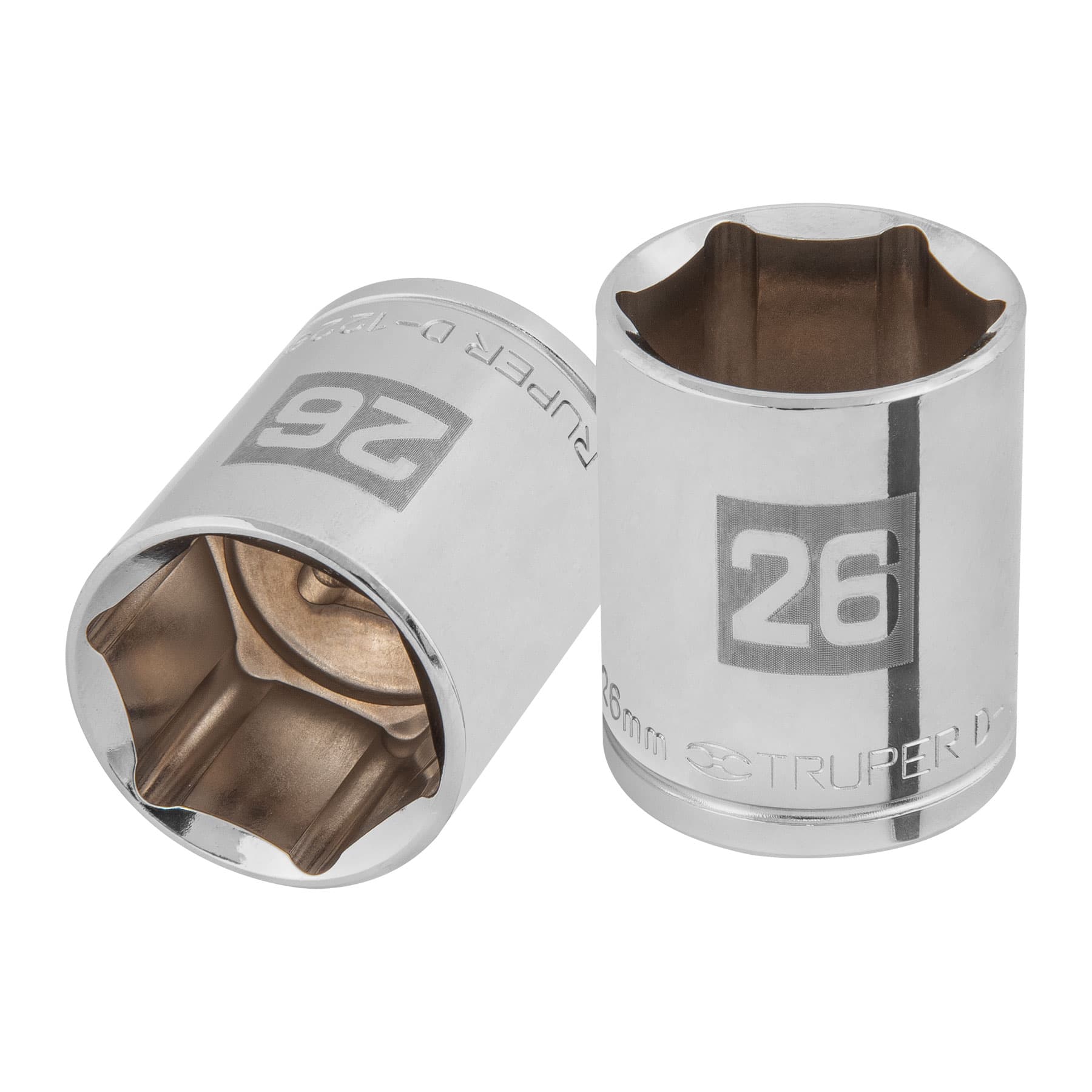 Copa Estándar 26 Mm De 6 Puntas, Cuadrante De 1/2″ Truper (D-1226-M)