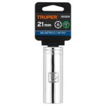 Copa Estándar Larga 21 Mm De 6 Puntas, Cuadrante De 1/2″ Truper (D-1221-ML) - Imagen 2