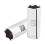 Copa Estándar Larga 24 Mm De 6 Puntas, Cuadrante De 1/2″ Truper (D-1224-ML)
