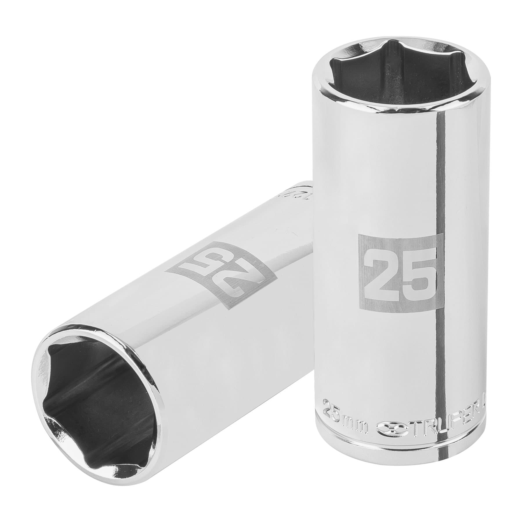 Copa Estándar Larga 25 Mm De 6 Puntas, Cuadrante De 1/2″ Truper (D-1225-ML)