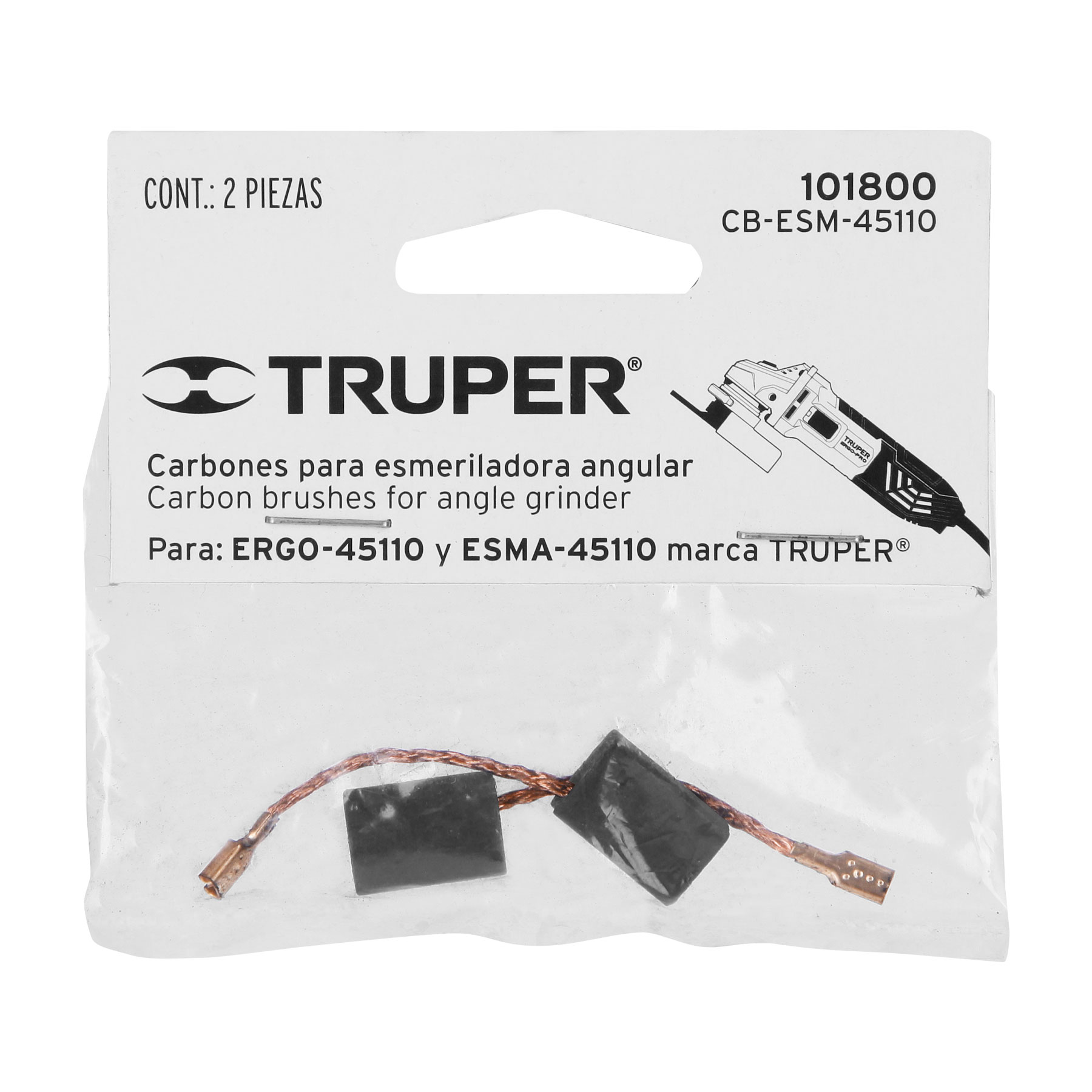 101800-1.jpg 2 Carbones Para Pulidora Angular Esma-45110 Truper (CB-ESM-45110) - Imagen 2