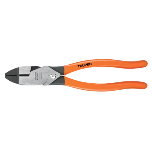 Alicate Electricista Alta Palanca 9″ Ponchador De Terminal Truper (T210-9X)