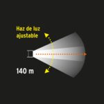 Linterna De Aluminio Tipo Minero Led Recargable, 140 Metros Truper (LI-CA-60R) - Imagen 2