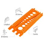 Regla Medidora Calibradora De Tuercas Y Tornillos De 22 Cm Truper (REGLA-22) - Imagen 2