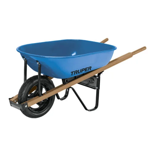 Carretilla Metálica De 80 Litros, Rueda Antipinchazo Maciza Truper (CAT-50FF-CO)