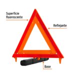 Triangulo Reflectivo De Seguridad 44 Cm Plegable Con Estuche Truper (TRISE-435) - Imagen 2