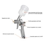 Pistola Para Pintar De Gravedad Hvlp 120 Ml, Boquilla 1.0 Mm Truper (PIPI-410) - Imagen 2