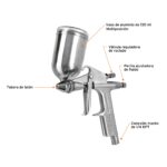 Pistola Para Pintar De Gravedad Lvmp 130 Ml, Boquilla 0.5 Mm Truper (PIPI-400) - Imagen 2
