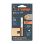 Fresa Recta De Dos Filos, Diámetro 1/4″ Y Corte De 20 Mm Truper (BROU-R2-1/4M) - Imagen 2