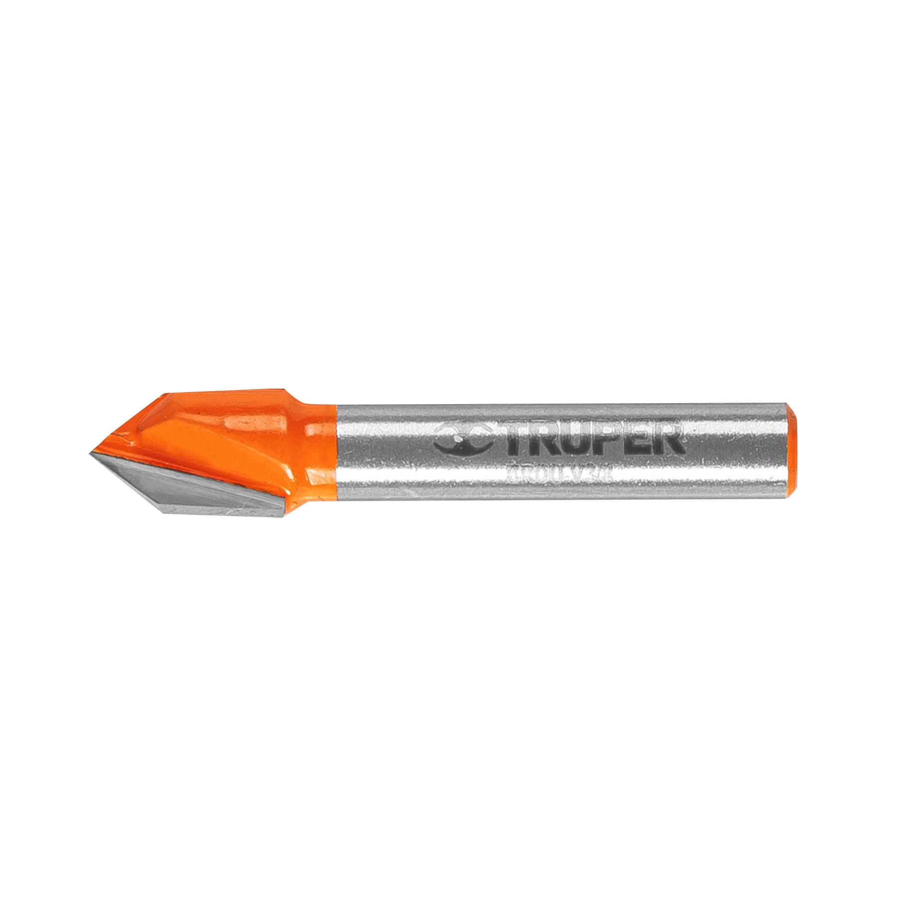 Fresa Corte En V, Diámetro 3/8″, Largo Corte 12.7 Mm Truper (BROU-V3/8)