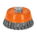 Grata Copa De Alambre Trenzado Grueso De 5″, Eje De 5/8-11 Truper (CT-612X)