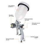 Pistola De Gravedad Lvmp 600 Ml, 1.4 Mm Con Vaso De Nylon Truper (PIPI-420X) - Imagen 2