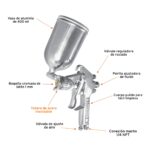 Pistola Para Pintar De Gravedad Lvmp 400 Ml, Boquilla 1 Mm Truper (PIPI-411) - Imagen 2