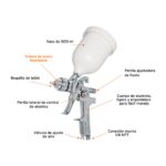 Pistola De Gravedad Hvlp 500 Ml, 1.7 Mm Con Vaso Plástico Truper (PIPI-441) - Imagen 2