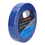 Cinta De Enmascarar Para Pintar Color Azul De 50 Mt X 24 Mm Truper (MSK-1A) - Imagen 2