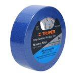 Cinta De Enmascarar Para Pintar Color Azul De 50 Mt X 36 Mm Truper (MSK-1-1/2A) - Imagen 2