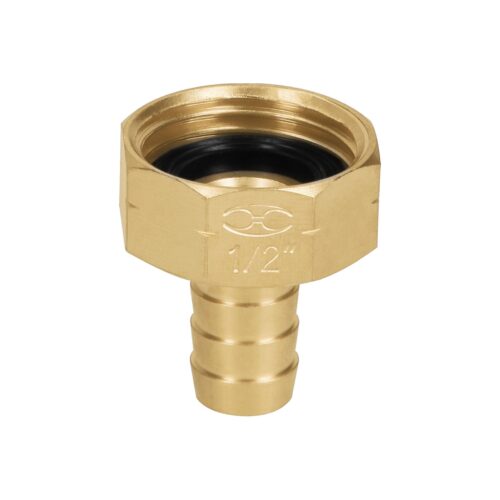 Acople Roscado De Latón Sólido De 3/4″ Hembra, Espiga 1/2″ Truper (CF-1/2B)