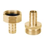 Juego De Acoples Roscados De Latón 3/4″, Espiga 1/2″ Truper (CFM-1/2B)