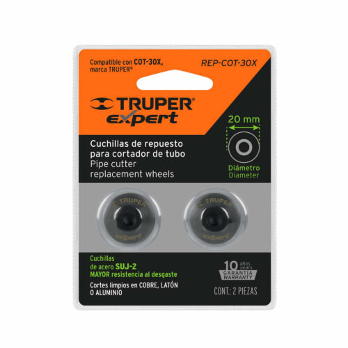2 Cuchillas Para Cortador De Tubo Cot-30X Truper (REP-COT-30X)