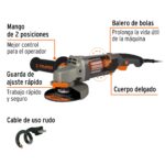 Pulidora Angular De 4.1/2″ Industrial, 950 W, 11.000 Rpm Truper (ESMA-4590N) - Imagen 2