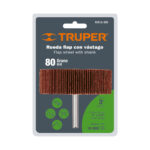 Rueda Flap De 3″ Con Zanco De 1/4″ Y Grano 80 Truper (RUFLA-380) - Imagen 2