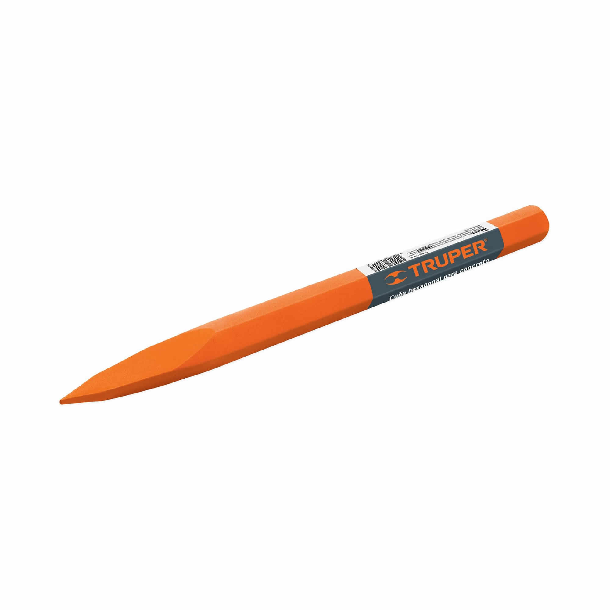 Cincel De Punta, Largo 30 Cm Con Sección Hexagonal De 3/4″ Truper (CU-3/4)