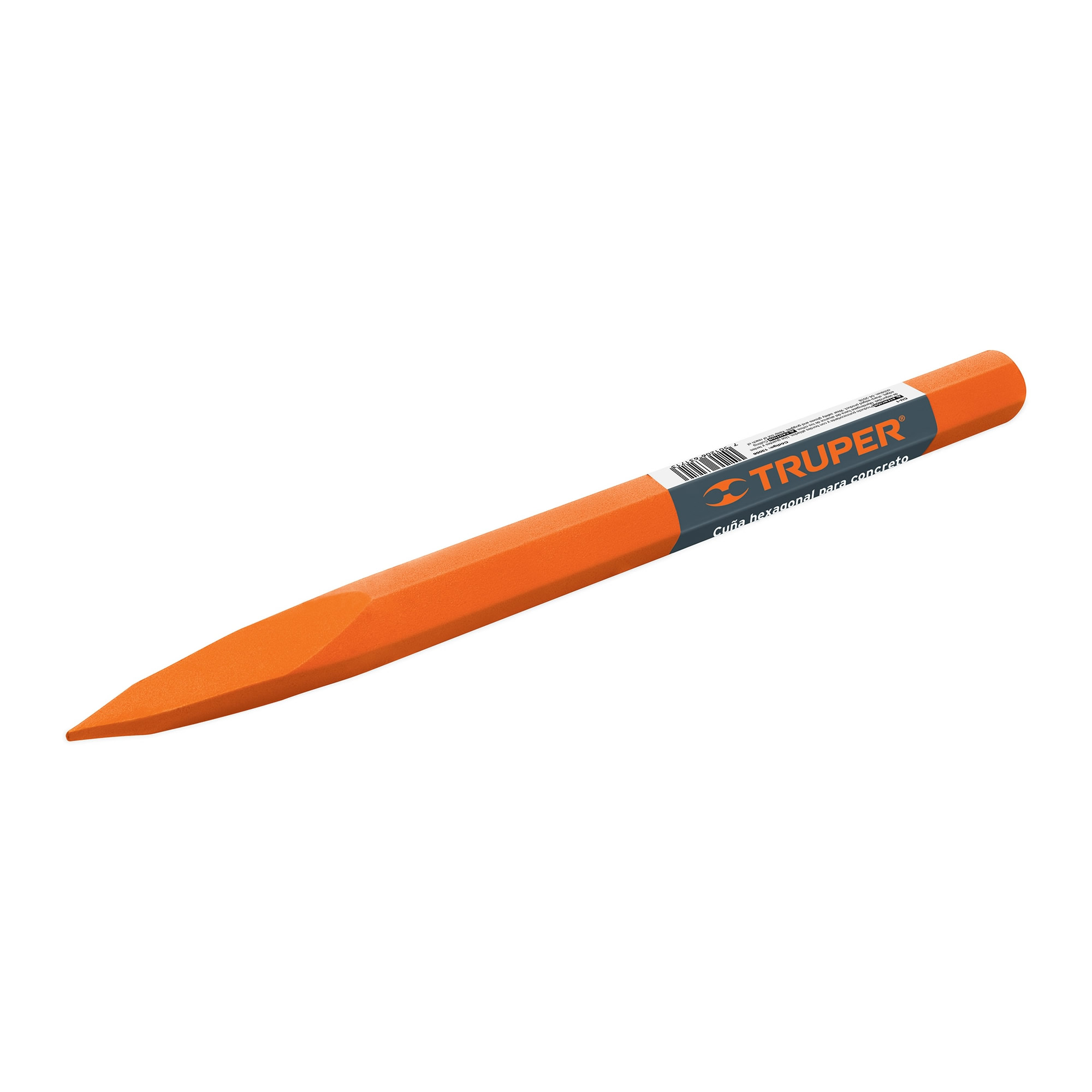 Cincel De Punta, Largo 36 Cm Con Sección Hexagonal De 7/8″ Truper (CU-7/8)