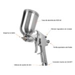Pistola Para Pintar De Gravedad Lvmp 400 Ml, Boquilla 2.0 Mm Truper (PIPI-422) - Imagen 2