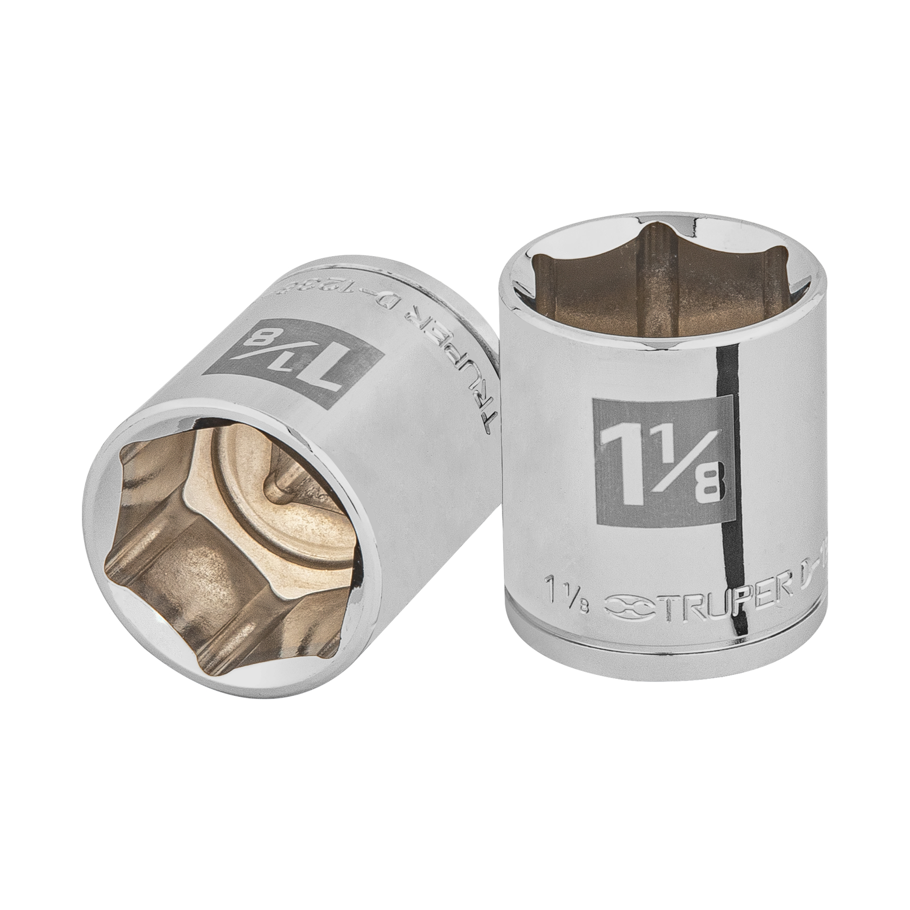 Copa Estándar 1.1/8″ De 6 Puntas, Cuadrante De 1/2″ Truper (D-5436-H)