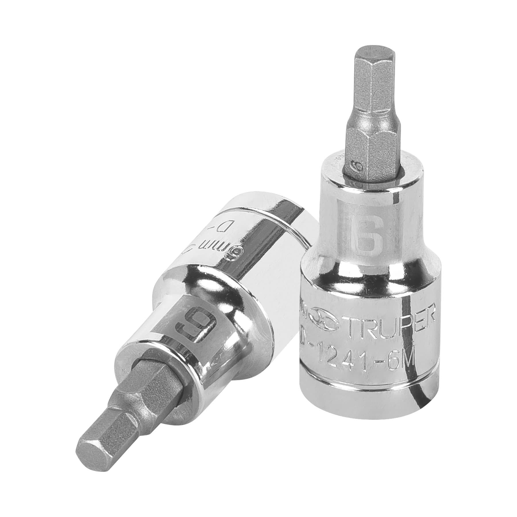 Copa Estándar De Punta Bristol 6 Mm, Cuadrante De 1/2″ Truper (D-5441-6M)