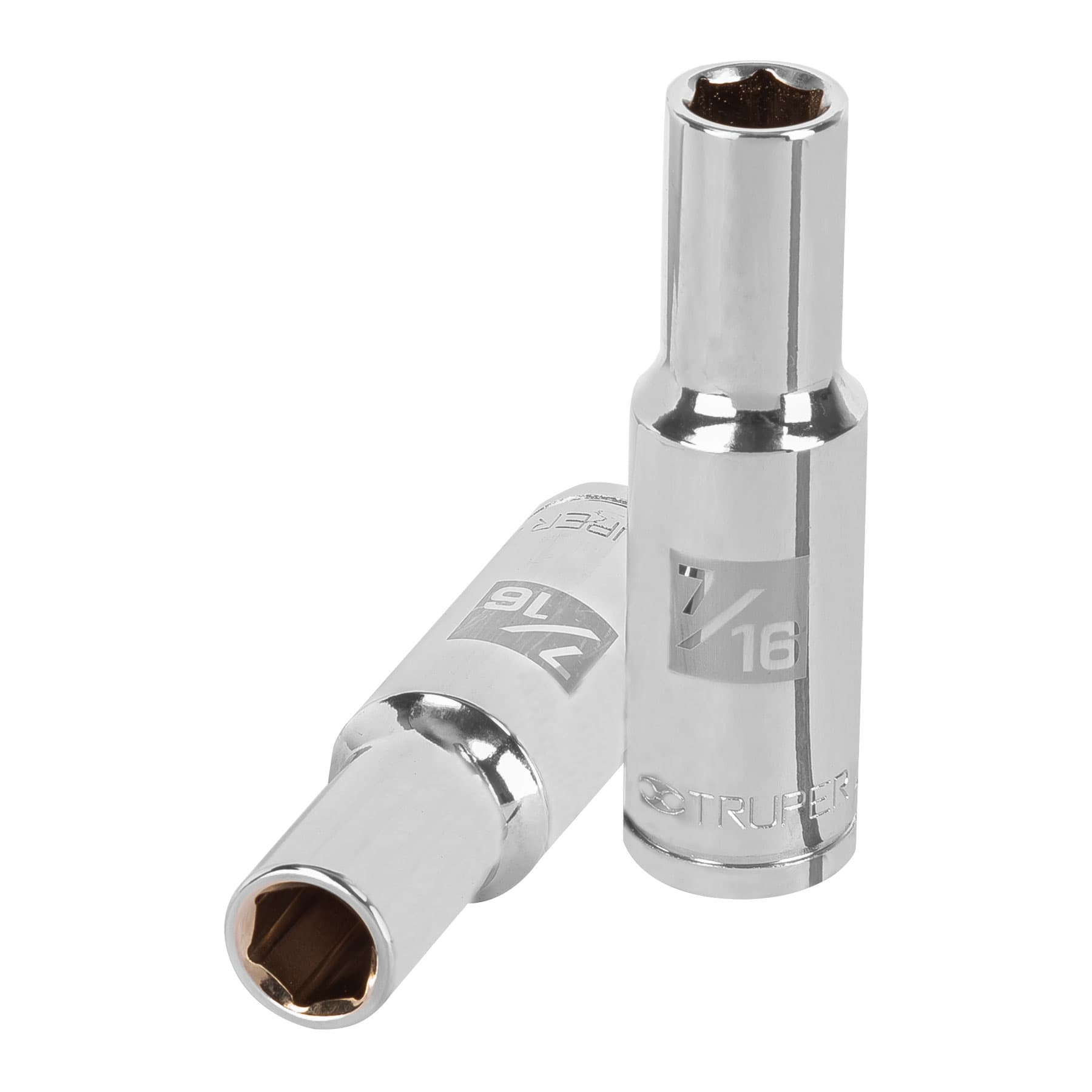 Copa Estándar Larga 7/16″ De 6 Puntas, Cuadrante De 1/2″ Truper (D-5314-H)