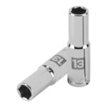 Copa Estándar Larga 13 Mm De 6 Puntas, Cuadrante De 1/2″ Truper (D-5313-M)