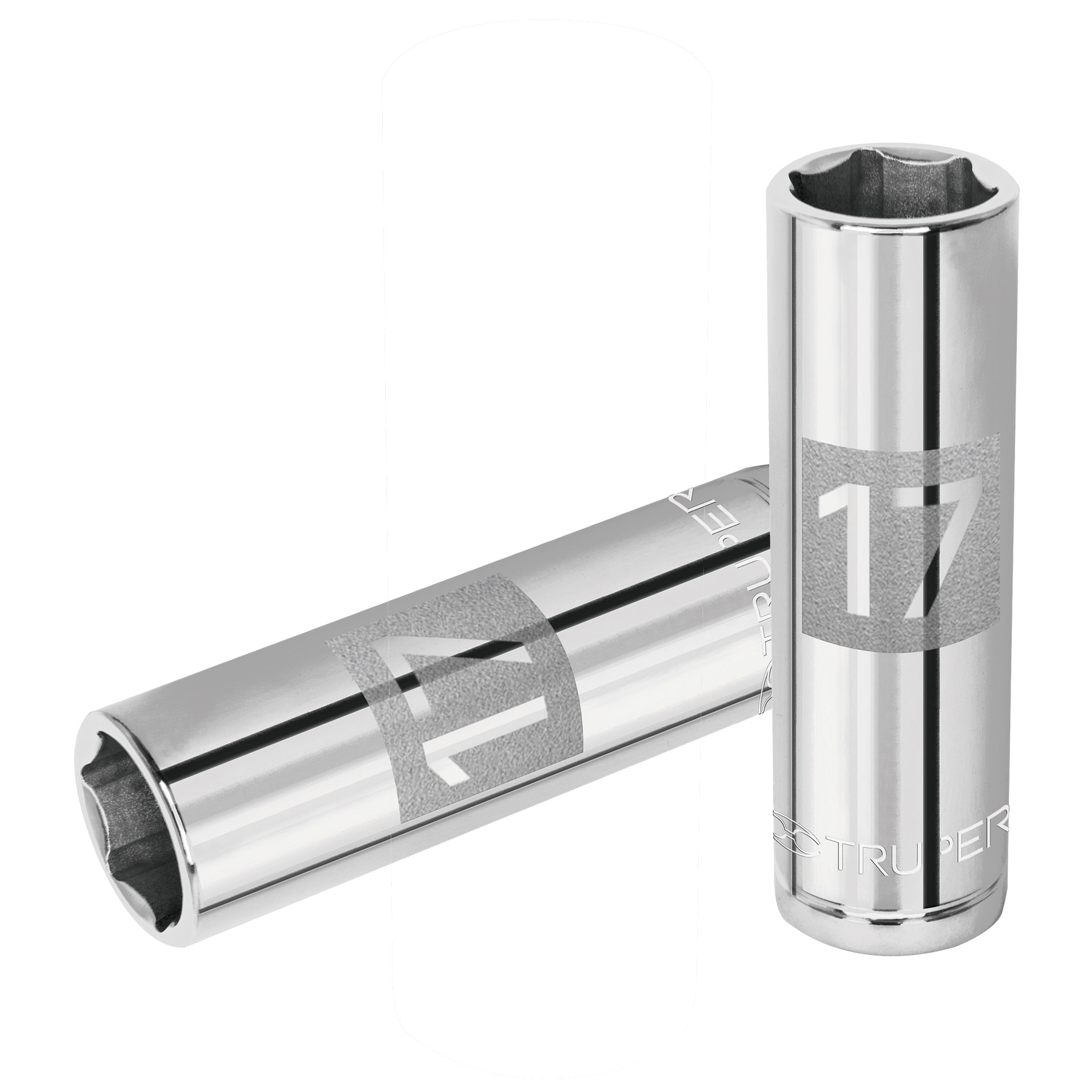 Copa Estándar Larga 17 Mm De 6 Puntas, Cuadrante De 1/2″ Truper (D-5317-M)