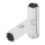 Copa Estándar Larga 18 Mm De 6 Puntas, Cuadrante De 1/2″ Truper (D-5318-M)