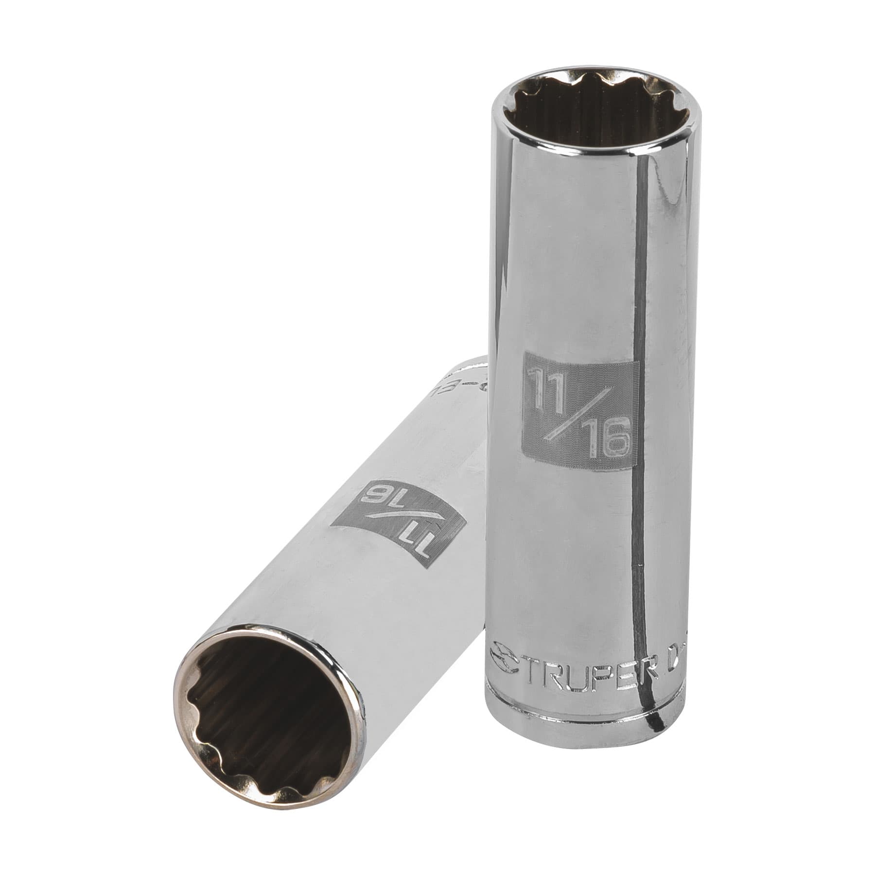 Copa Estándar Larga 11/16″ De 12 Puntas, Cuadrante De 1/2″ Truper (D-5322-E)