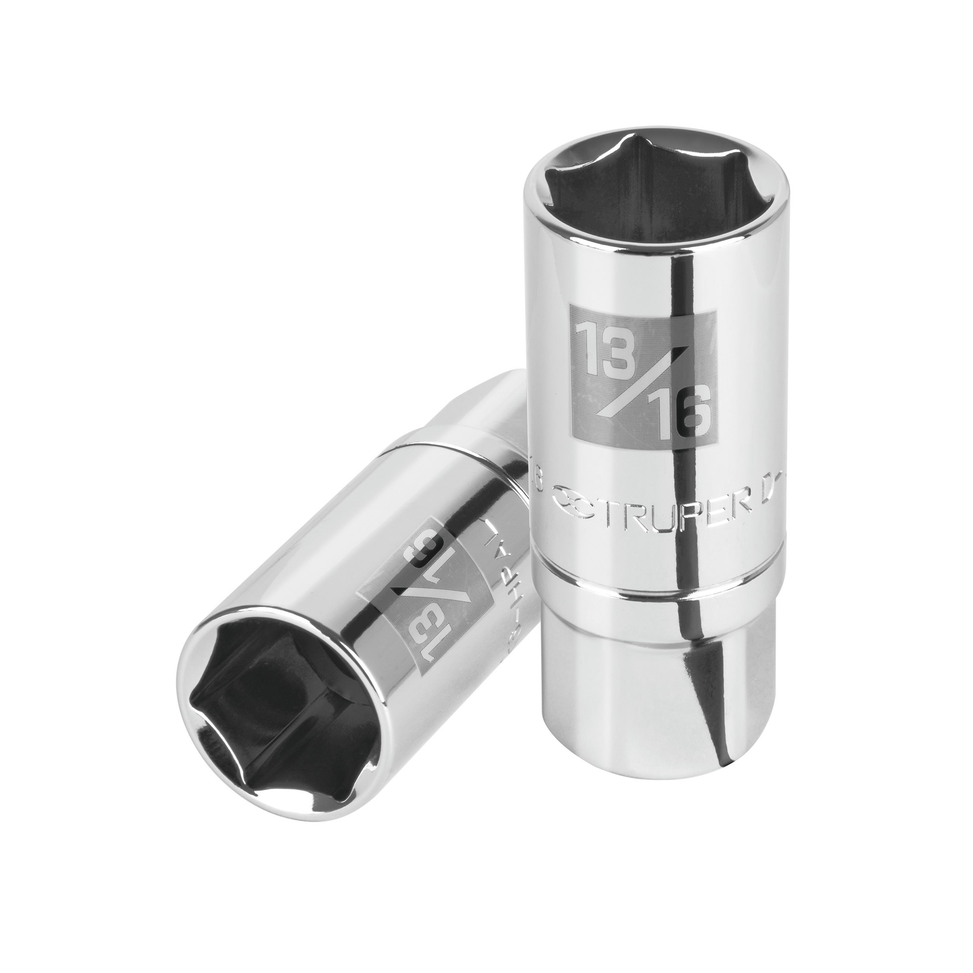 Copa Estándar Para Bujías 13/16″, 6 Puntas, Cuadrante 1/2″ Truper (D-5326-HPA)