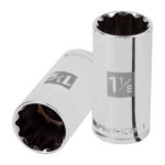 Copa Estándar Larga 1.1/8″ De 12 Puntas, Cuadrante De 1/2″ Truper (D-5336-E)